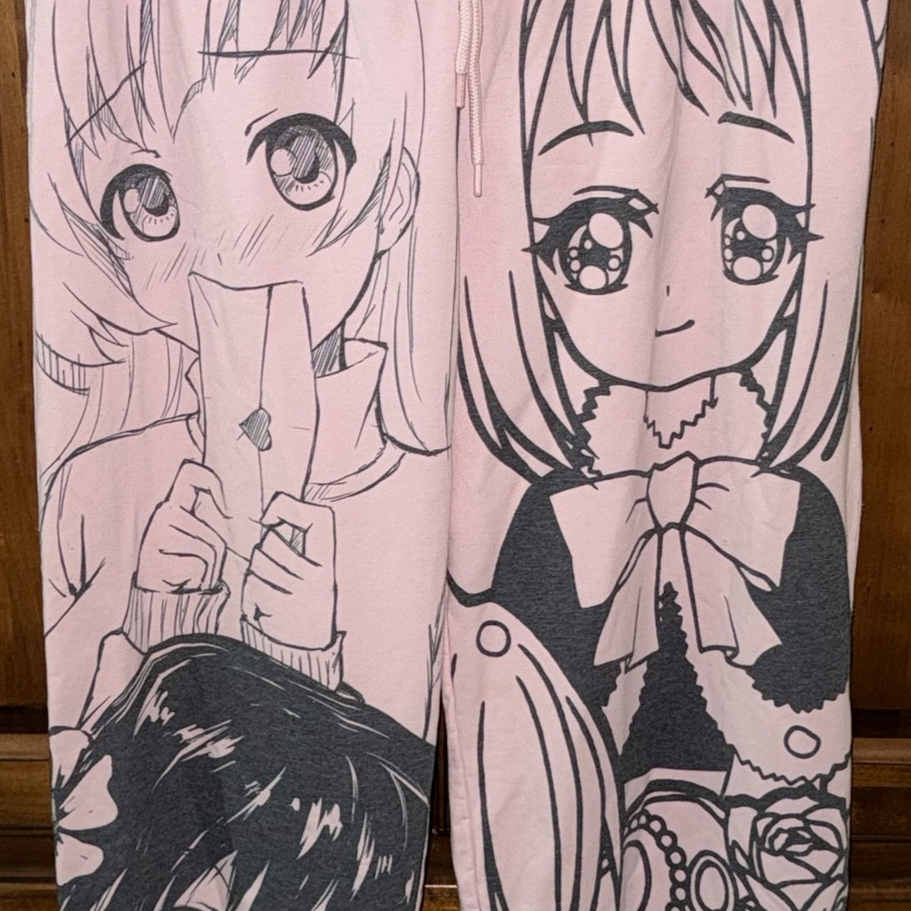 NGOrder Manga Girls Jogger Sweatpants Size 8 Pink